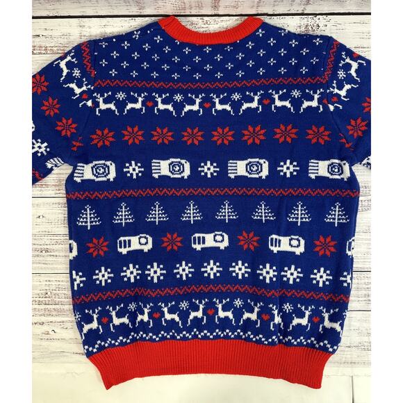 Roody Epson Exceed Your Vision Blue Ugly Christmas Sweater size XL - Picture 2 of 8